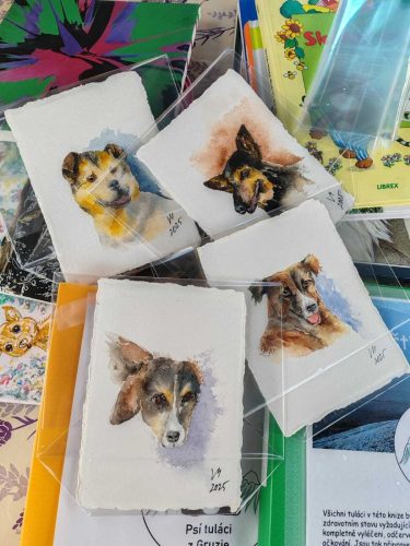 Ručně malované obrázky gruzínských tuláků